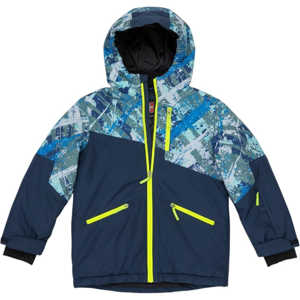 Swiss Tech Boys Blue Abstract Print Hooded Ski Jacket Size M 8 SW33100078192A